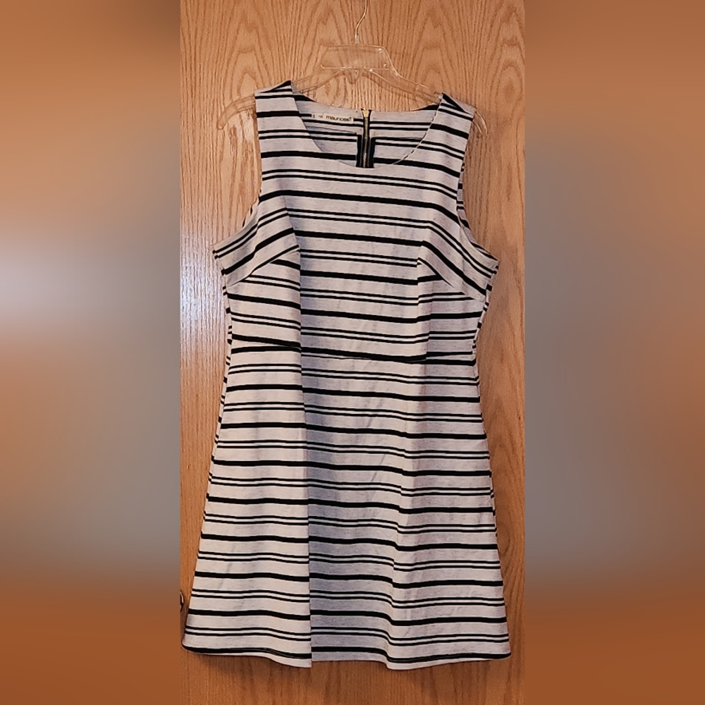 Stripped midi dress